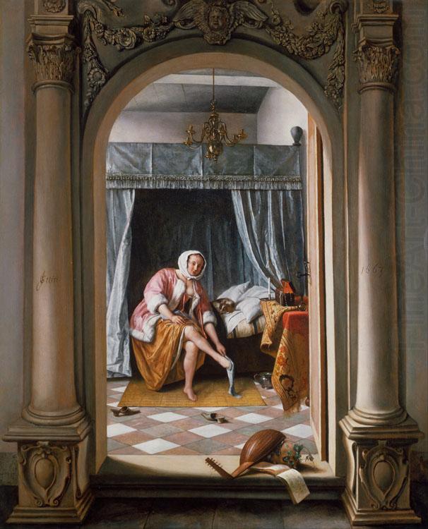 Jan Steen A Woman at her Toilet (mk25) china oil painting image